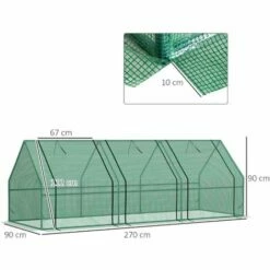 Outsunny 2.7M Steeple Polytunnel Greenhouse Poly Tunnel Green Hot House Steel Frame New 3 Outsunny 2.7M Steeple Polytunnel Greenhouse Poly Tunnel Green Hot House Steel Frame New -Outsunny store 1366740 2