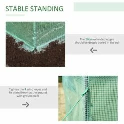 Outsunny Walk In Garden Greenhouse Outdoor Grow House W/ Shelves, 143x143x195cm -Outsunny store 1366743 5