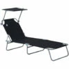 Outsunny Folding Chair Sun Lounger W/ Canopy Sunshade Garden Recliner Hammock 2 Outsunny Folding Chair Sun Lounger W/ Canopy Sunshade Garden Recliner Hammock -Outsunny store 1366758 1