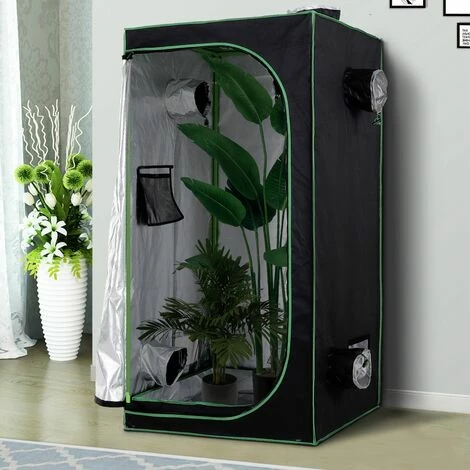 Outsunny Mylar Hydroponic Grow Tent w/ Floor Tray for Indoor Plant 80x80x160cm Outsunny Mylar Hydroponic Grow Tent W/ Floor Tray For Indoor Plant 80x80x160cm -Outsunny store 13765241 3