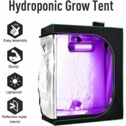 Outsunny Mylar Hydroponic Grow Tent W/ Floor Tray For Indoor Plant 120x60x150cm -Outsunny store 13765432 5