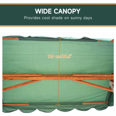 Outsunny 3 Seater Wooden Garden Swing Chair Seat Hammock Bench Lounger Bed Outsunny 3 Seater Wooden Garden Swing Chair Seat Hammock Bench Lounger Bed -Outsunny store 1513399 5