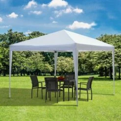 Outsunny 3 X 3M Garden Heavy Duty Pop Up Gazebo Marquee Party Tent Wedding Canopy (White) With Carry Bag -Outsunny store 1513412 3