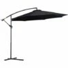 Outsunny 3(m) Cantilever Parasol Banana Umbrella W/ Crank & Tilt, Black -Outsunny store 1513421 1