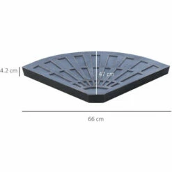Outsunny 2pc Flabelliform Parasol Base Resin Umbrella Weights W/ Handles Bronze 3 Outsunny 2pc Flabelliform Parasol Base Resin Umbrella Weights W/ Handles Bronze -Outsunny store 1513423 2