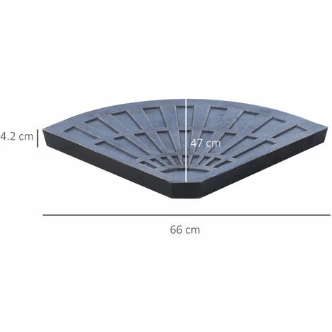 Outsunny 2pc Flabelliform Parasol Base Resin Umbrella Weights w/ Handles Bronze Outsunny 2pc Flabelliform Parasol Base Resin Umbrella Weights W/ Handles Bronze -Outsunny store 1513423 2