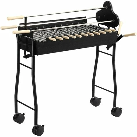 Outsunny Garden Outdoor Charcoal Trolley BBQ Barbecue Cooking Grill Powder Wheel Outsunny Garden Outdoor Charcoal Trolley BBQ Barbecue Cooking Grill Powder Wheel -Outsunny store 1513460 1
