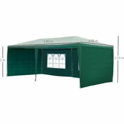 Outsunny 6m X 3m Garden Gazebo Marquee Canopy Party Tent Canopy Patio Green -Outsunny store 1513476 2