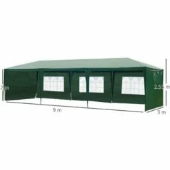 Outsunny Garden Gazebo Marquee Party Tent Wedding Canopy Outdoor Green 9m X 3m -Outsunny store 1513478 2