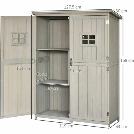 Outsunny Garden Shed Outdoor Storage Unit w/ Asphalt Roof and Three Shelves Outsunny Garden Shed Outdoor Storage Unit W/ Asphalt Roof And Three Shelves -Outsunny store 15894668 2