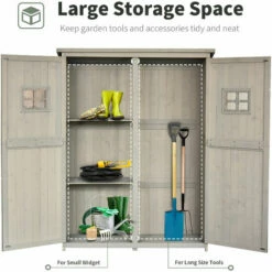Outsunny Garden Shed Outdoor Storage Unit W/ Asphalt Roof And Three Shelves 6 Outsunny Garden Shed Outdoor Storage Unit W/ Asphalt Roof And Three Shelves -Outsunny store 15894668 5