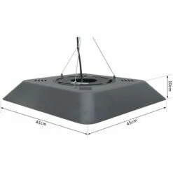 Outsunny 2000W Patio Electric Hanging Ceiling Heater Halogen Remote Aluminium -Outsunny store 16041693 2