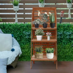 Outsunny Three-Tier Plant Rack Outdoor Organiser Unit Ladder Design Storage -Outsunny store 16499658 3