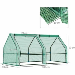 Outsunny Mini Greenhouse Garden Planter Zipper Doors Portable 180 X 90 X 90cm -Outsunny store 16812573 2