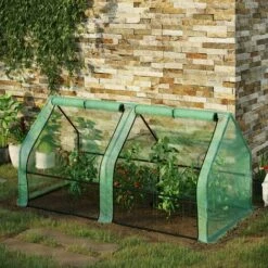 Outsunny Mini Greenhouse Garden Planter Zipper Doors Portable 180 X 90 X 90cm -Outsunny store 16812573 3