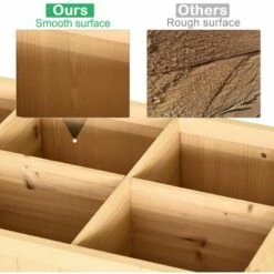 Outsunny Wooden Herb Planter Stand 8 Cubes Bottom Shelf Raised Bed Natural 11 Outsunny Wooden Herb Planter Stand 8 Cubes Bottom Shelf Raised Bed Natural -Outsunny store 16812581 5