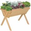 Outsunny Wooden Planter Raised Bed Stand Vegetable Flower Bed 100 X 70 X 80cm -Outsunny store 16812587 1