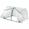 Outsunny Mini Greenhouse Grow House PVC Cover Steel Frame White 99 X 71 X 60cm