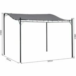 Outsunny 3m X 3m Gazebo Backyard Pool Garden Pergola Canopy Sun Shade Shelter Soft Top 3 Outsunny 3m X 3m Gazebo Backyard Pool Garden Pergola Canopy Sun Shade Shelter Soft Top -Outsunny store 16968457 2