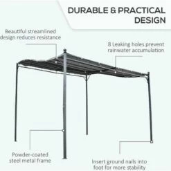 Outsunny 3m X 3m Gazebo Backyard Pool Garden Pergola Canopy Sun Shade Shelter Soft Top 5 Outsunny 3m X 3m Gazebo Backyard Pool Garden Pergola Canopy Sun Shade Shelter Soft Top -Outsunny store 16968457 4