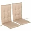 Outsunny Single Seat Replacement High Back Chair Folding Garden Seat Pad - Beige -Outsunny store 17049201 1