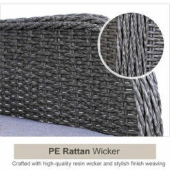 Outsunny Garden Sofa Chair & Stool Table Set Patio Wicker Weave Furniture Set -Outsunny store 17049205 5