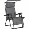 Outsunny Zero Gravity Chair Adjustable Patio Lounge W/ Cup Holder Light Grey -Outsunny store 17328412 1