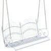 Outsunny Outdoor Garden Solid Metal 2 Seat Swing Chair Hanging Hammock White 2 Outsunny Outdoor Garden Solid Metal 2 Seat Swing Chair Hanging Hammock White -Outsunny store 17619570 1