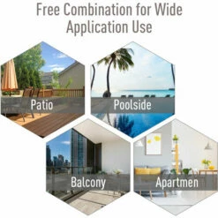 Outsunny 2-PCS Garden Armchairs Outdoor Patio Folding Modern Furniture Black -Outsunny store 17619576 5