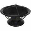 Outsunny 76cm Round Garden Firepit Patio Heater With Poker, Cover,Wood Log Grade 1 Outsunny 76cm Round Garden Firepit Patio Heater With Poker, Cover,Wood Log Grade -Outsunny store 17810780 1