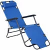 Outsunny 2 In 1 Outdoor Folding Sun Lounger W/ Adjustable Back And Pillow Blue -Outsunny store 17810787 1