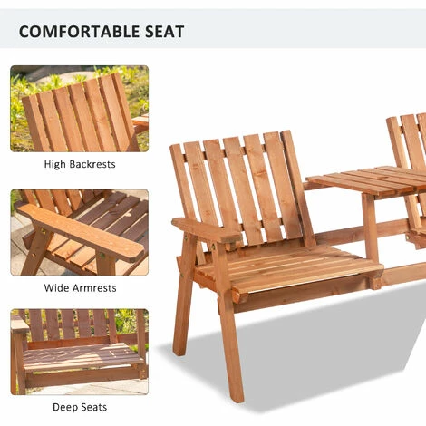 Outsunny 2-Seater Garden Bench Patio Antique Loveseat with Armrest, Steel Orange Outsunny 2-Seater Garden Bench Patio Antique Loveseat With Armrest, Steel Orange -Outsunny store 17810804 5