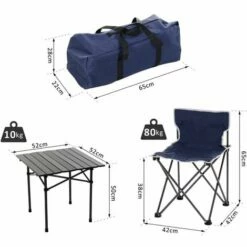 Outsunny 5 Piece Outdoor Foldable Camping Table Chairs Set Hiking Travel W/ Bag 3 Outsunny 5 Piece Outdoor Foldable Camping Table Chairs Set Hiking Travel W/ Bag -Outsunny store 17810805 2