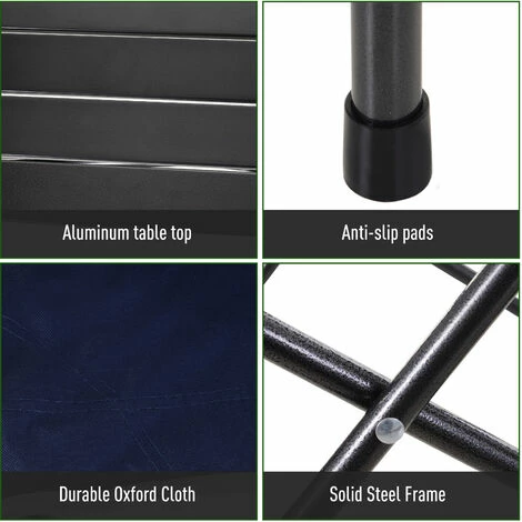 Outsunny 5 Piece Outdoor Foldable Camping Table Chairs Set Hiking Travel W/ Bag Outsunny 5 Piece Outdoor Foldable Camping Table Chairs Set Hiking Travel W/ Bag -Outsunny store 17810805 4