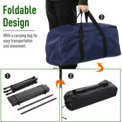 Outsunny 5 Piece Outdoor Foldable Camping Table Chairs Set Hiking Travel W/ Bag 6 Outsunny 5 Piece Outdoor Foldable Camping Table Chairs Set Hiking Travel W/ Bag -Outsunny store 17810805 5