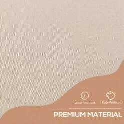 Outsunny 2x1.5m Manual Retractable Patio Awning Floor- To-ceiling Shade Beige -Outsunny store 17859845 5
