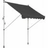 Outsunny 2x1.5m Manual Retractable Patio Awning Floor- To-ceiling Shade - Grey -Outsunny store 17859848 1