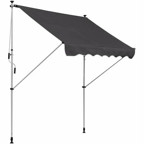 Outsunny 2x1.5m Manual Retractable Patio Awning Floor- to-ceiling Shade - Grey Outsunny 2x1.5m Manual Retractable Patio Awning Floor- To-ceiling Shade - Grey -Outsunny store 17859848 1