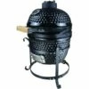 Outsunny Charcoal Grill Cast Iron BBQ Cooking Smoker Standing Smoker Heat Control Black -Outsunny store 17859933 1