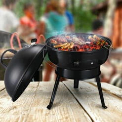 Outsunny BBQ Charcoal Grill Portable Outdoor Party W/ Airvents Anti-Scald Handle 4 Outsunny BBQ Charcoal Grill Portable Outdoor Party W/ Airvents Anti-Scald Handle -Outsunny store 17859940 3