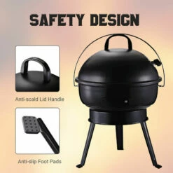 Outsunny BBQ Charcoal Grill Portable Outdoor Party W/ Airvents Anti-Scald Handle 6 Outsunny BBQ Charcoal Grill Portable Outdoor Party W/ Airvents Anti-Scald Handle -Outsunny store 17859940 5