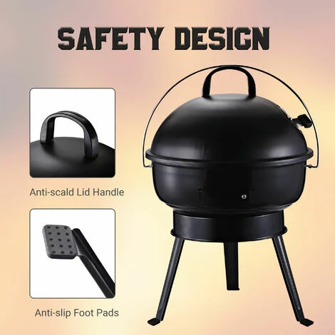 Outsunny BBQ Charcoal Grill Portable Outdoor Party w/ Airvents Anti-Scald Handle Outsunny BBQ Charcoal Grill Portable Outdoor Party W/ Airvents Anti-Scald Handle -Outsunny store 17859940 5