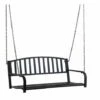Outsunny Outsuny Porch Swing Metal 2 Person Seating Heavy Duty Black Vintage Furniture -Outsunny store 17859949 1