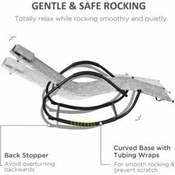 Outsunny Patio Rocking Lounge Chair Zero Gravity Chaise W/ Padded Pillow Grey 6 Outsunny Patio Rocking Lounge Chair Zero Gravity Chaise W/ Padded Pillow Grey -Outsunny store 17859957 5