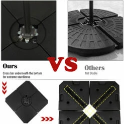 Outsunny Set Of 4 Parasol Base Stand Weights For Cantilever Umbrella Up To 120kg -Outsunny store 17860039 4