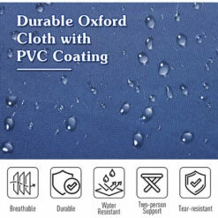 Outsunny Single Portable Outdoor Military Sleeping Bed Camping Cot Blue -Outsunny store 17860127 5