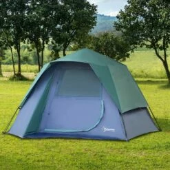 Outsunny Family Pop-Up Camping Tent W/ Removable Waterproof Rainfly, Storage Bag -Outsunny store 17860139 3