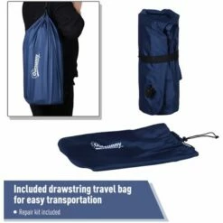 Outsunny Double Self-Inflating Matress Bed Camping Festival Hiking Outdoors Blue -Outsunny store 17860159 5