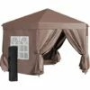 Outsunny 4x4m Garden Gazebo Tent Outdoor Metal Adjust Sun Shade W/ Zippered Net -Outsunny store 18051104 1
