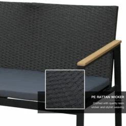 Outsunny 4-Piece Cushioned Outdoor Rattan Wicker Chair And Loveseat Furniture -Outsunny store 18176042 5